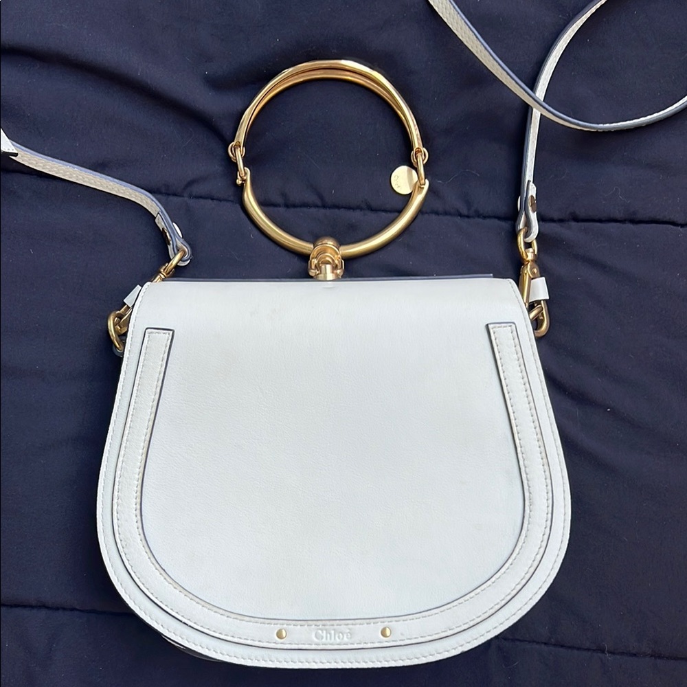 Ivory lux  Leather Shoulder Bag